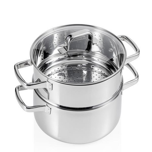 Vaporiera pentola acciaio - acciaio, inox
